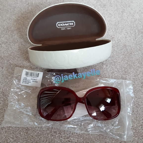 Coach Accessories - Coach Scarlett Burgundy Sunglasses